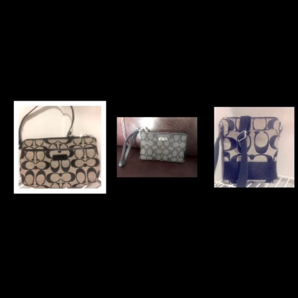 COACH bundle - 2 Wristlet wallets, 1 Crossbody